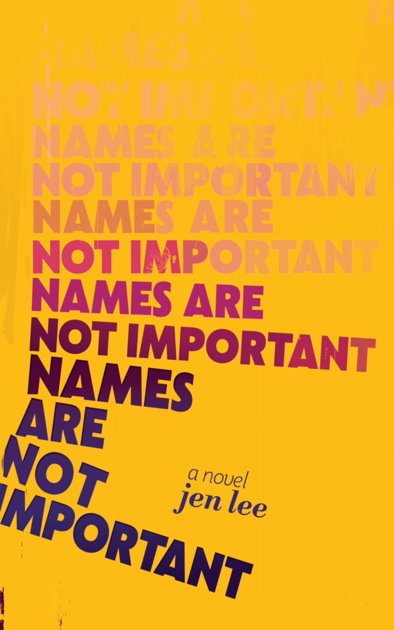 Names Are Not Important Cover