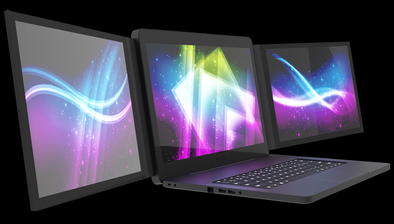 Textbook Triple-Screen Laptop